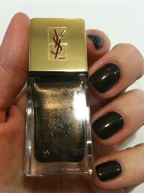 ysl no28 bronze aztec|Yves Saint Laurent La Laque Couture in Bronze Aztec.